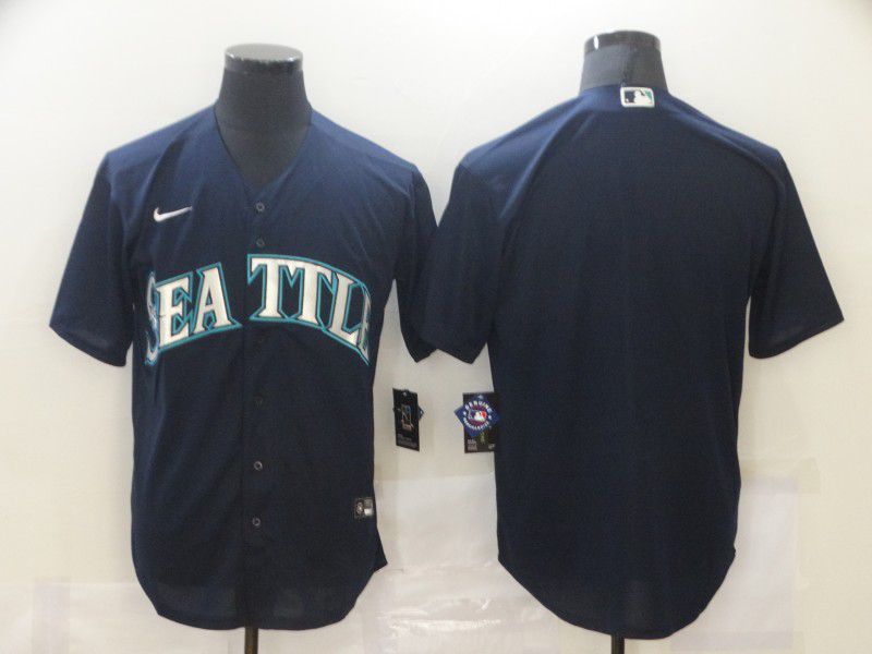 Men Seattle Mariners Blank Blue Game Nike MLB Jerseys->seattle mariners->MLB Jersey